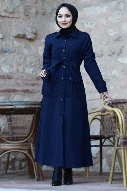Women's Long Pocket Style Turkish Trench Coat