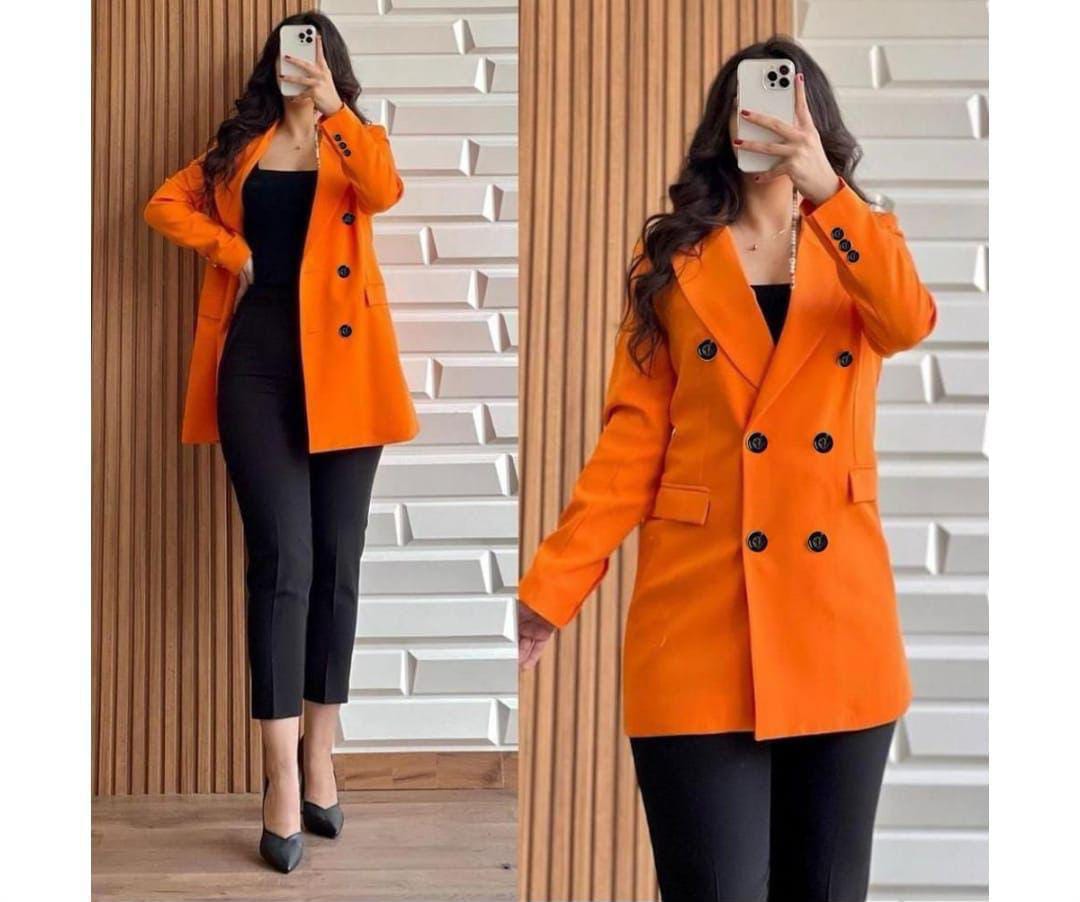 Hellow Winter😍 Womens Casual Blazer Double Button top Coat