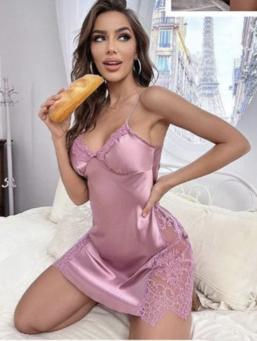 Short Silk Nighty