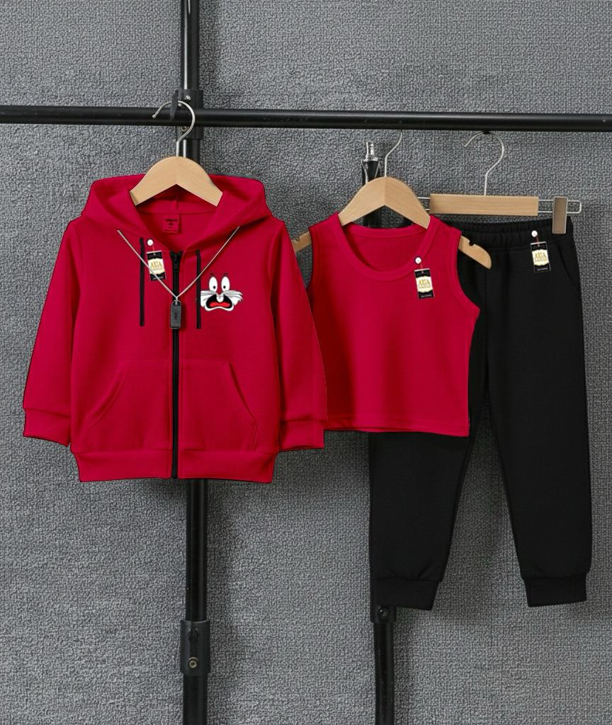 Kids Pack Of Three_Zipper Sandoo & Trouser_❤️😍