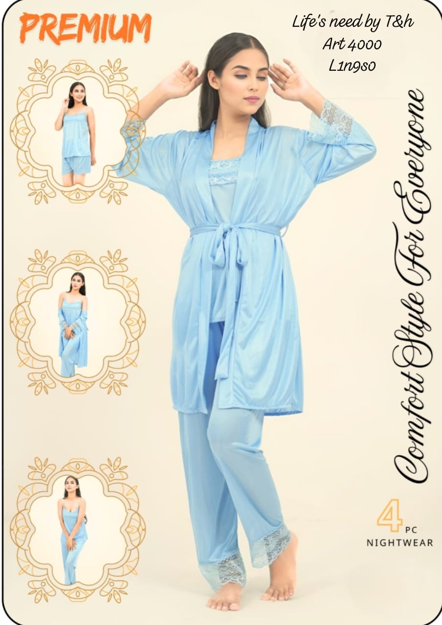 4 piece night suit