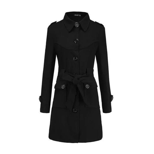 Women's Down-Collor Trench Coat