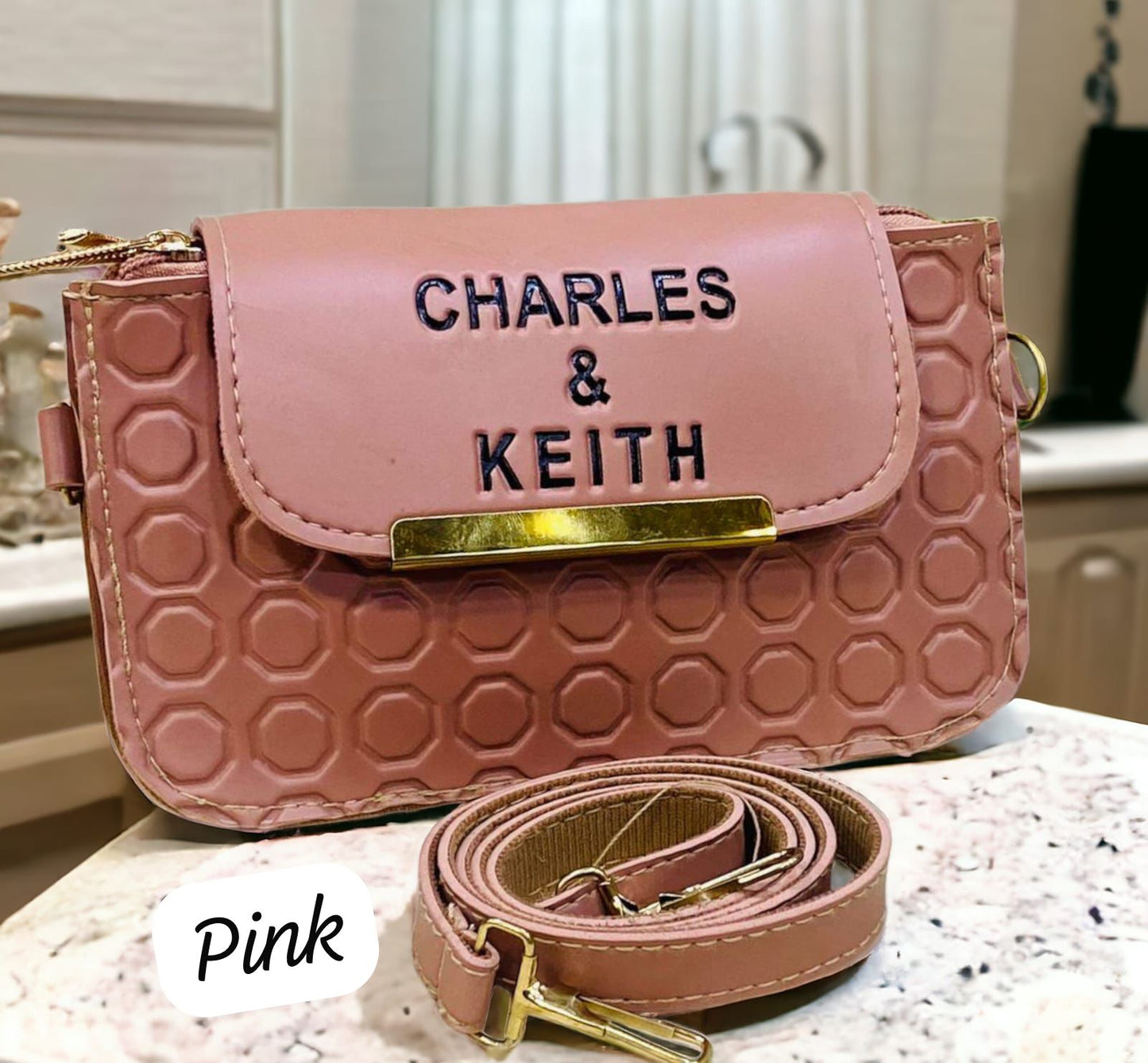 Charles & Keith 3 Zipper Luxury Wallet