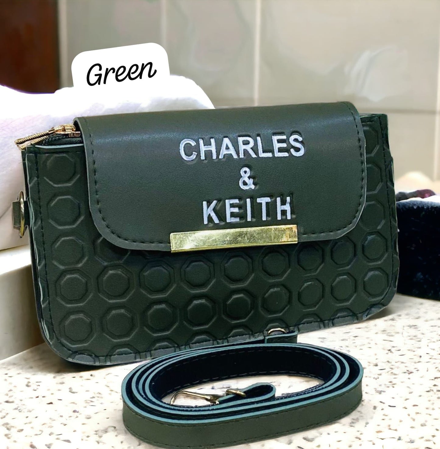 Charles & Keith 3 Zipper Luxury Wallet