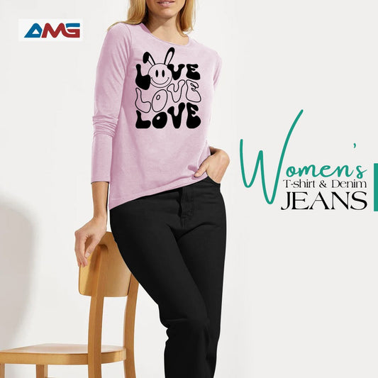 Women T Shirt and Jeans