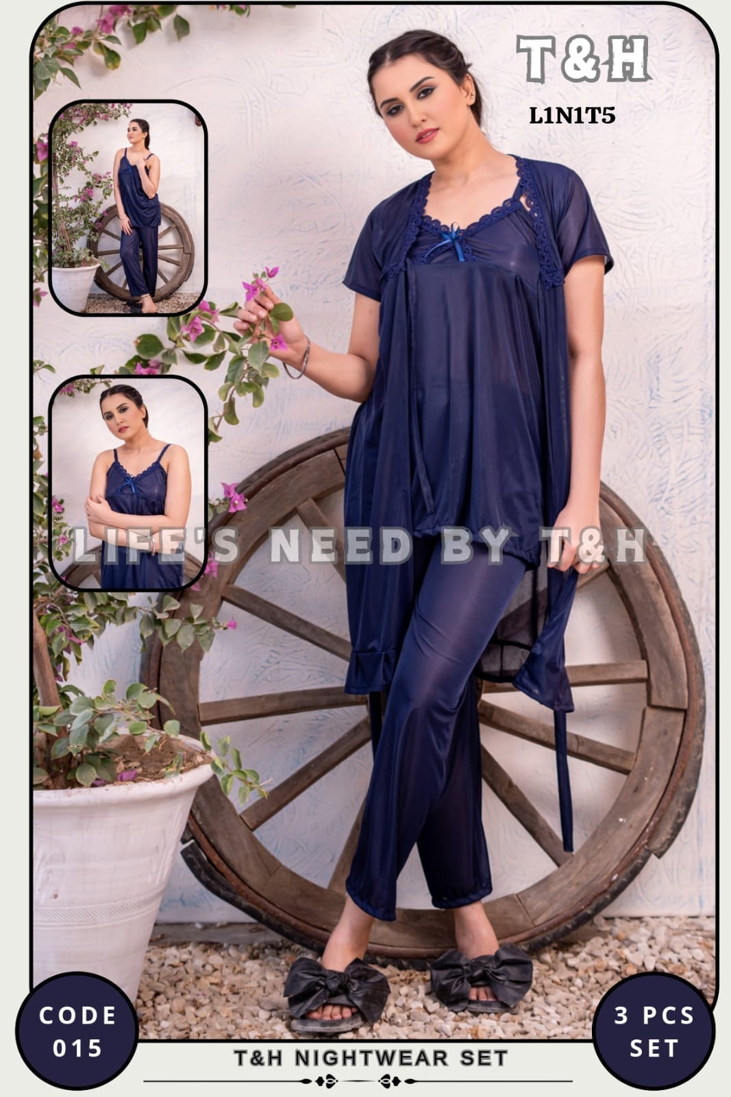 3 PIECE BIRDAL NIGHT WEAR