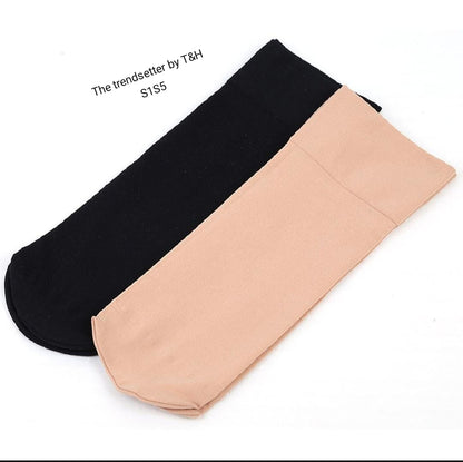 ANKLE SOCKs PACK OF 2 1 SKIN PAIR 1 BLACK PAIR