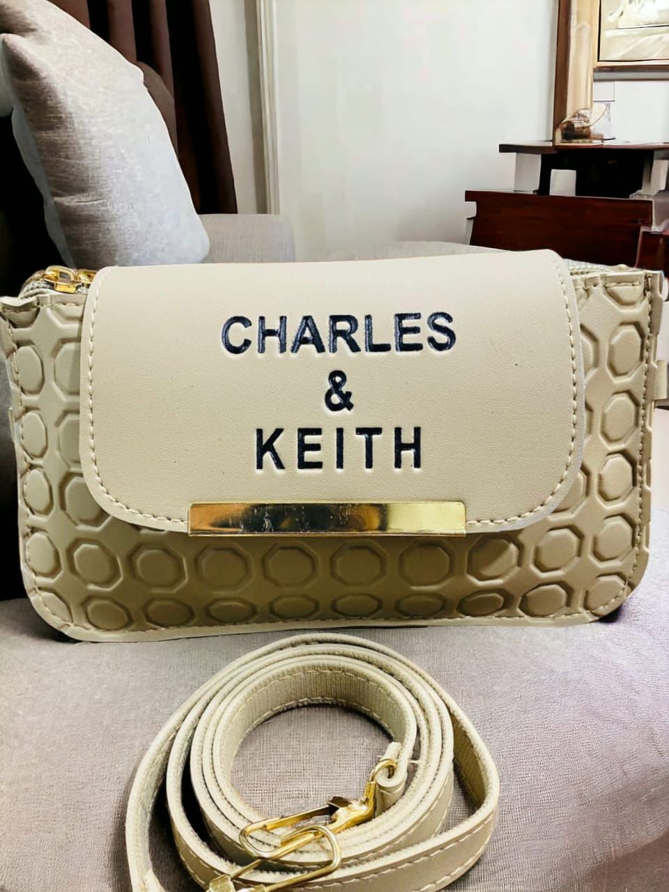 Charles & Keith 3 Zipper Luxury Wallet