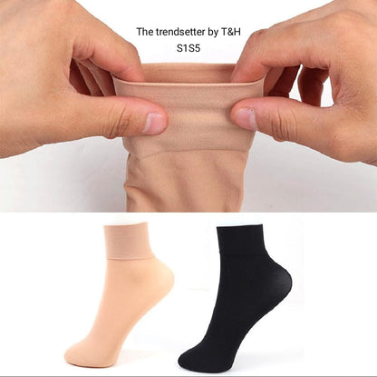 ANKLE SOCKs PACK OF 2 1 SKIN PAIR 1 BLACK PAIR