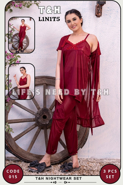 3 PIECE BIRDAL NIGHT WEAR