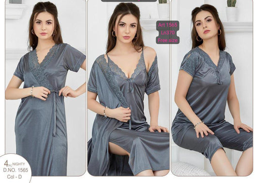 4 Piece Imported Bridal Night Dress