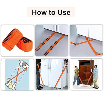 Adjustable Lifting Moving Strap Ropes Lift Cord Move Tool Heavy Objects Furniture Transport Belt Move Wrist Carrying Straps Tool