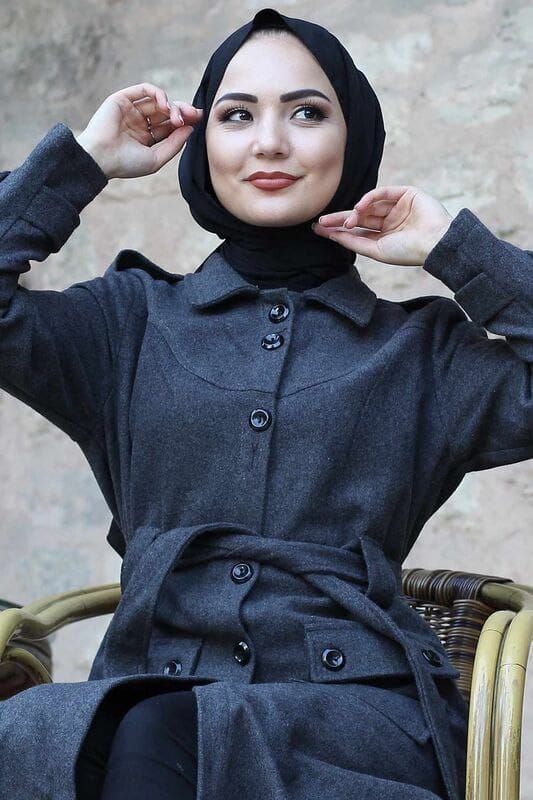 Women's Long Pocket Style Turkish Trench Coat