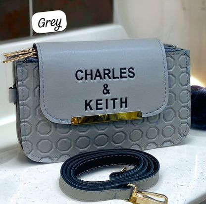 Charles & Keith 3 Zipper Luxury Wallet