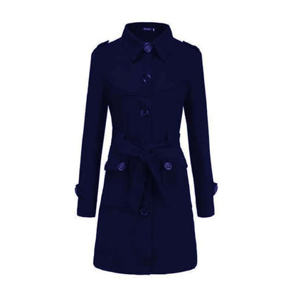 Women's Down-Collor Trench Coat