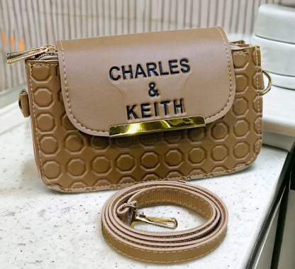 Charles & Keith 3 Zipper Luxury Wallet