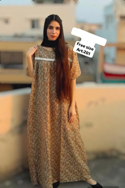 Swis Lawn Nighty Caftan