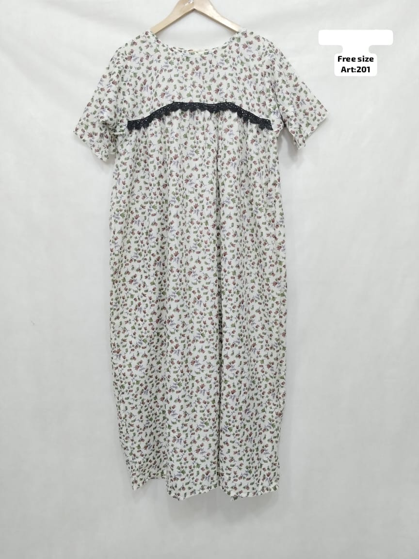 Swis Lawn Nighty Caftan