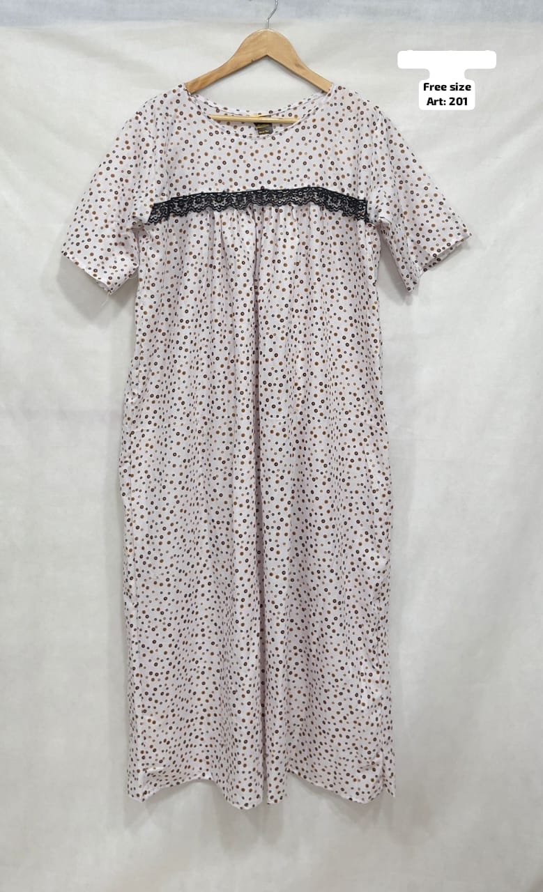 Swis Lawn Nighty Caftan