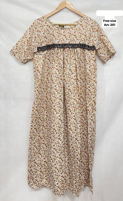 Swis Lawn Nighty Caftan