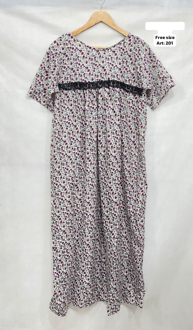 Swis Lawn Nighty Caftan