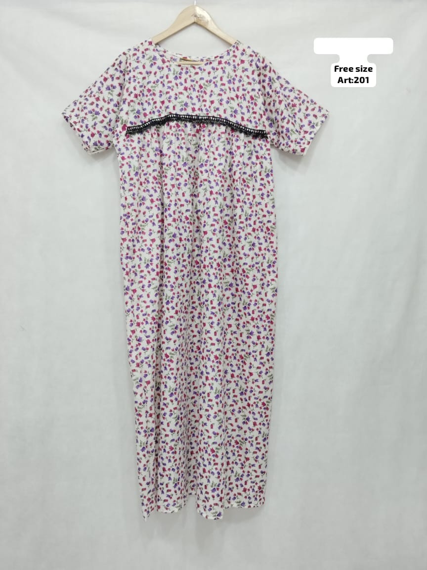 Swis Lawn Nighty Caftan