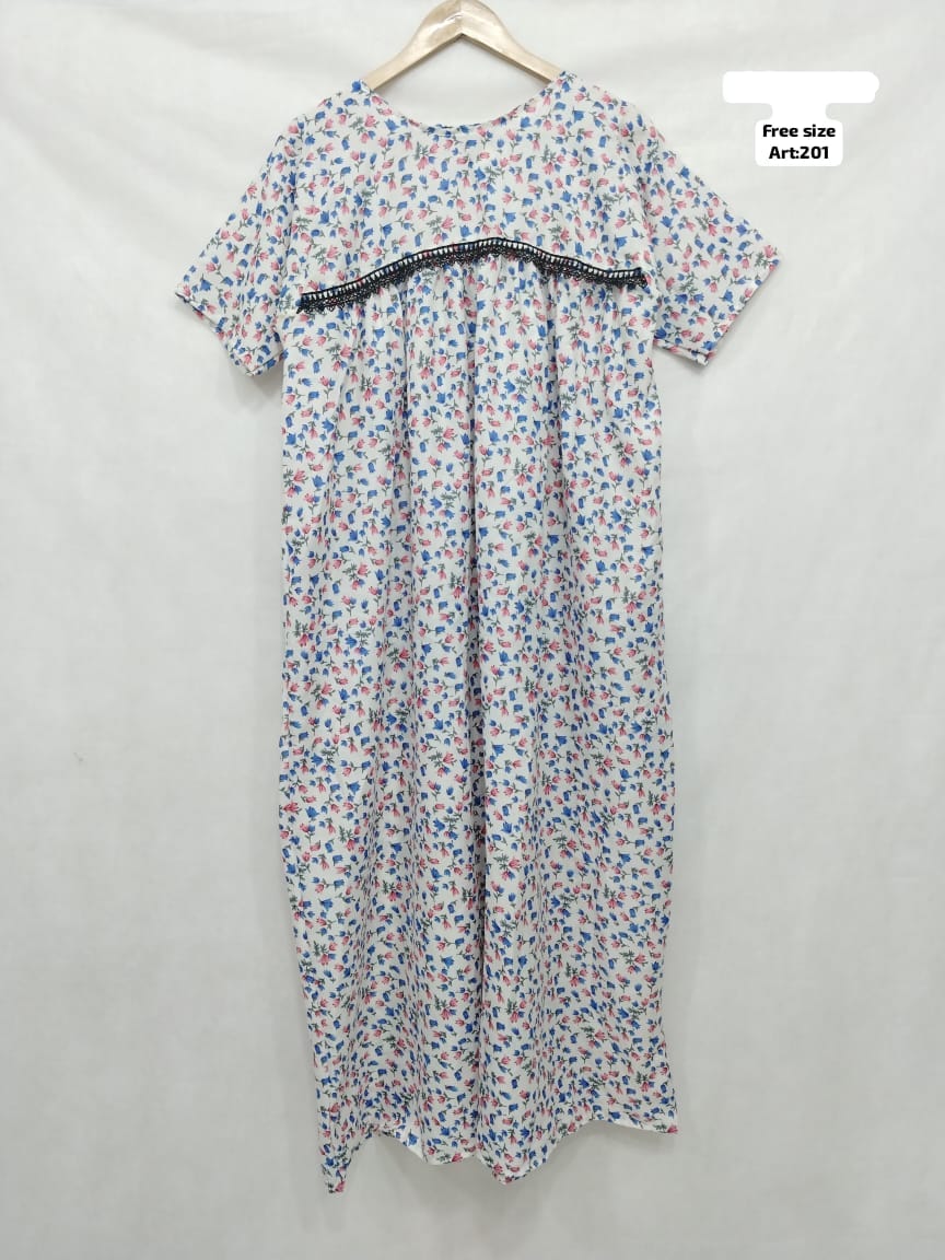 Swis Lawn Nighty Caftan