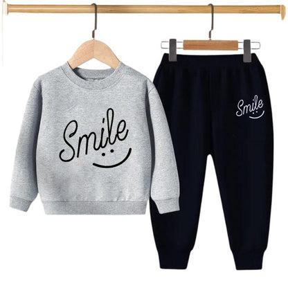 Smile Printed Kids Hoodie Set