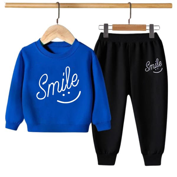 Smile Printed Kids Hoodie Set