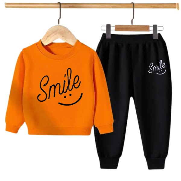 Smile Printed Kids Hoodie Set