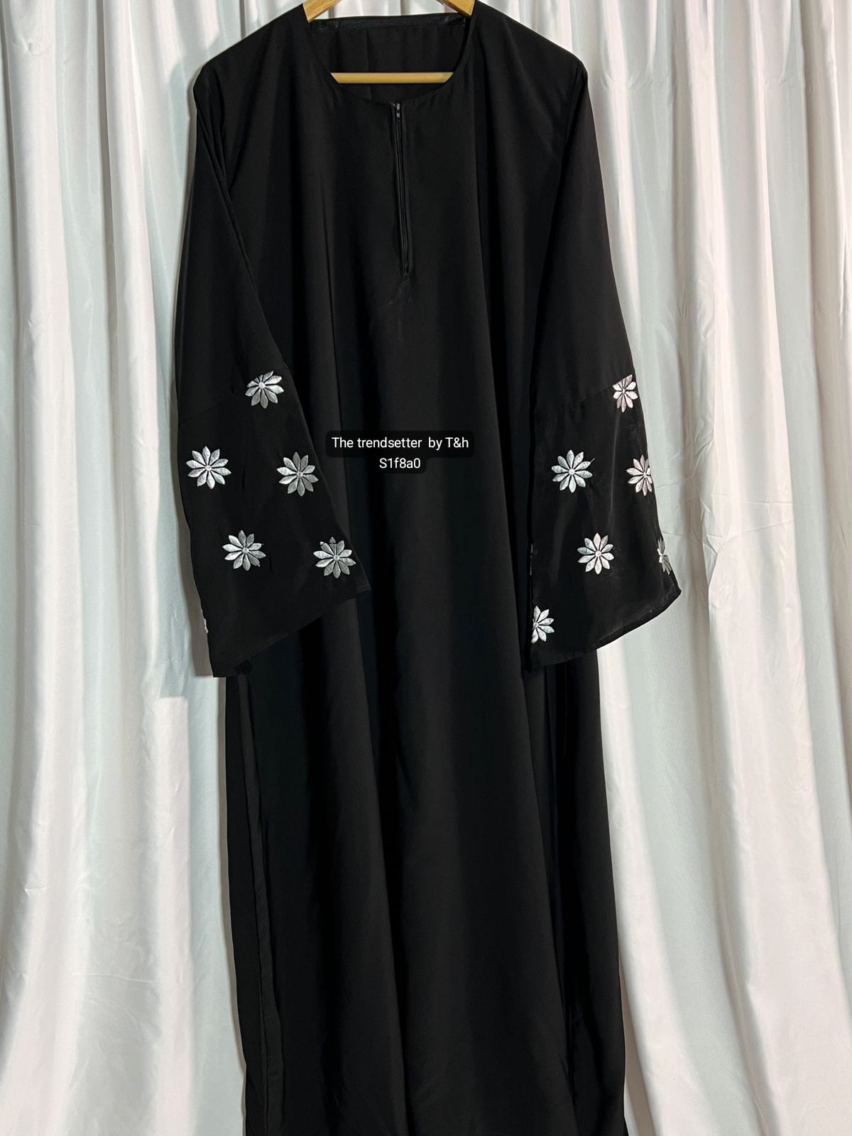 Embroidered Sun Flower Abaya