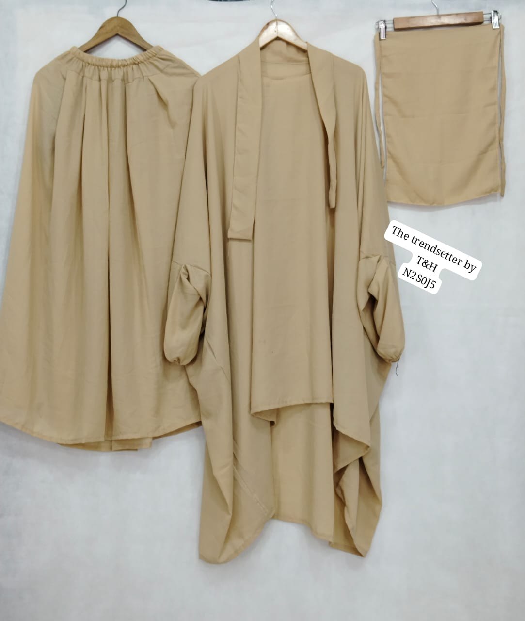 ARTICAL 3 PIECE nikab JILBAB SKIRT SIZE