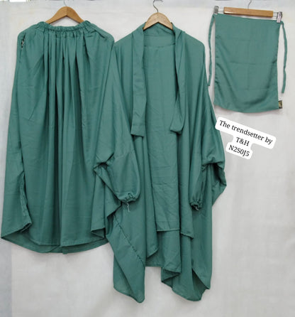 ARTICAL 3 PIECE nikab JILBAB SKIRT SIZE