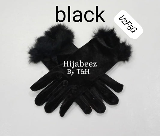 Artical Velvet Furr Gloves