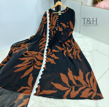 Article Chiffon Maxi With same dupata