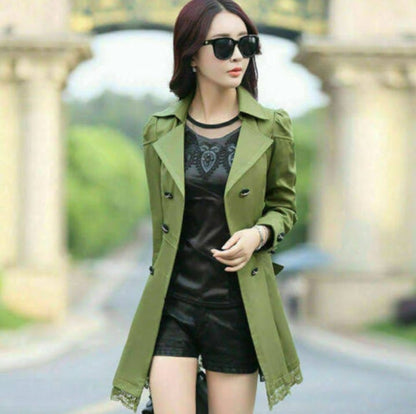 Women Trench fleece coat