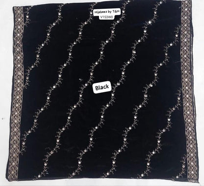 Artical Velvet Embroidred Shawl