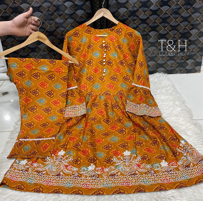 Long Frock Embroidered 2pc