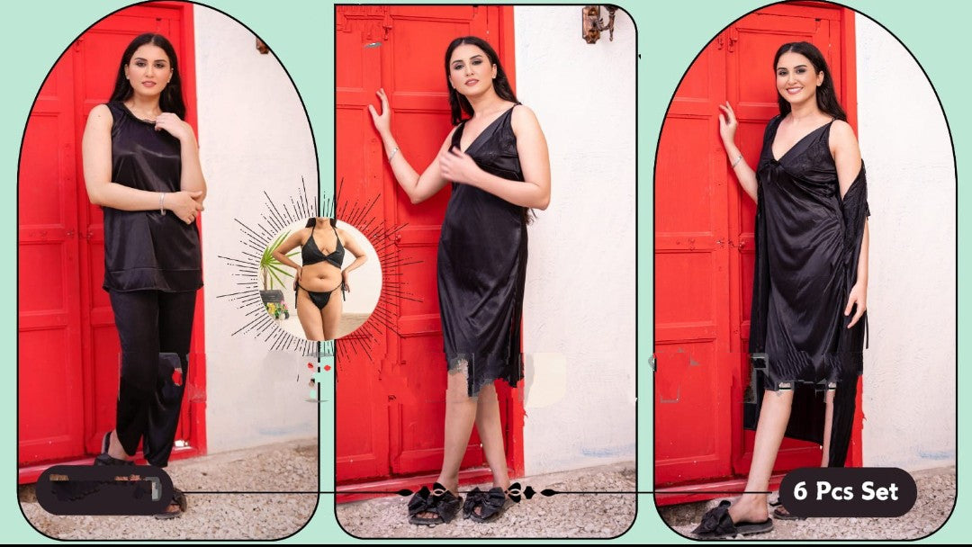 6 PIECE BRIDAL NIGHT WEAR
