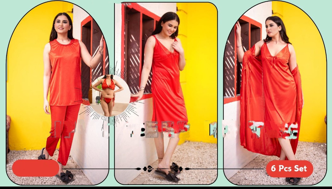 6 PIECE BRIDAL NIGHT WEAR