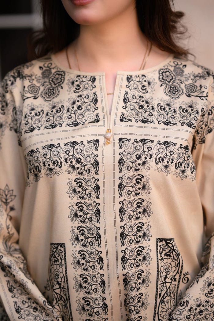 2 Pc Suit🛬🛬Beautiful🌹 Digital🎨 Print Shirt👚With Digital Print Bell Bottom👖