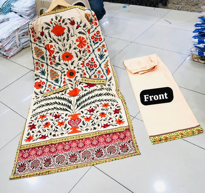 2 pc Suit Long & Digital Printed Shirt With Bell Bottom Trouser