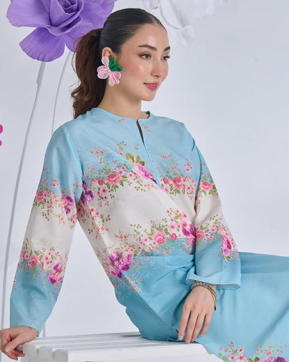 2pc Suit Long & Digital Printed Shirt With Bell Bottom Trouser