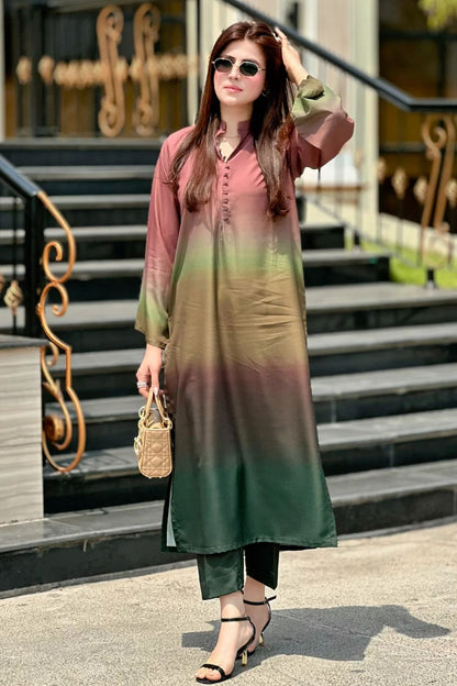 Digital printed long kurta set