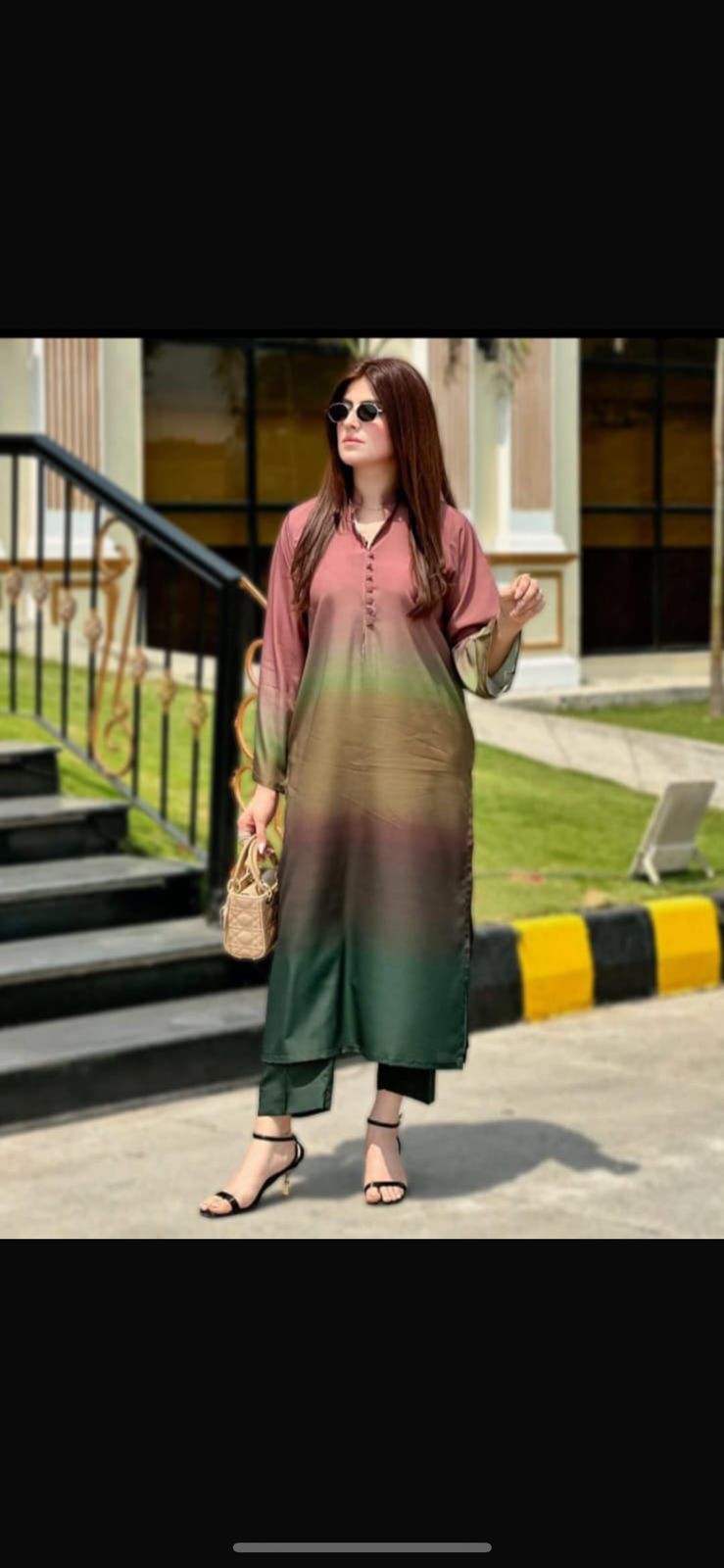 Digital printed long kurta set