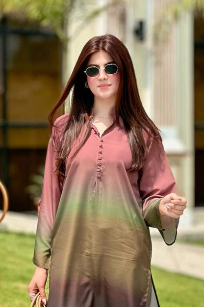 Digital printed long kurta set