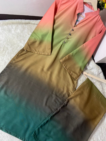 Digital printed long kurta set