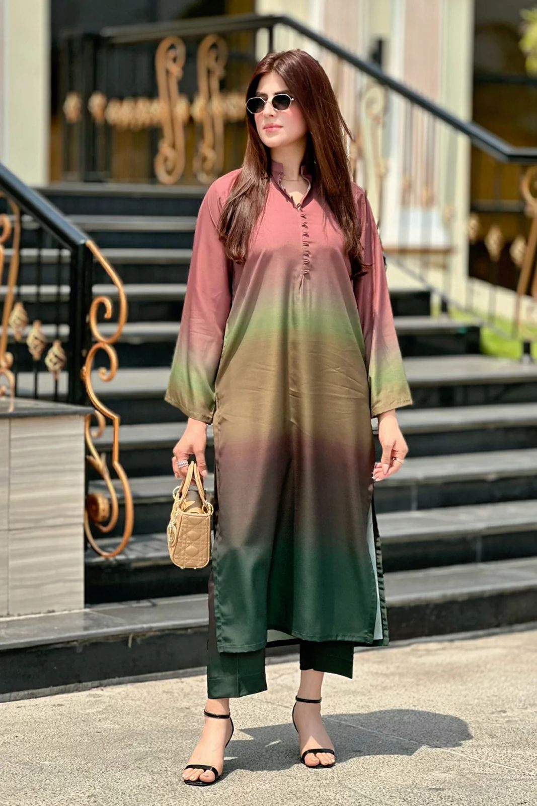 Digital printed long kurta set