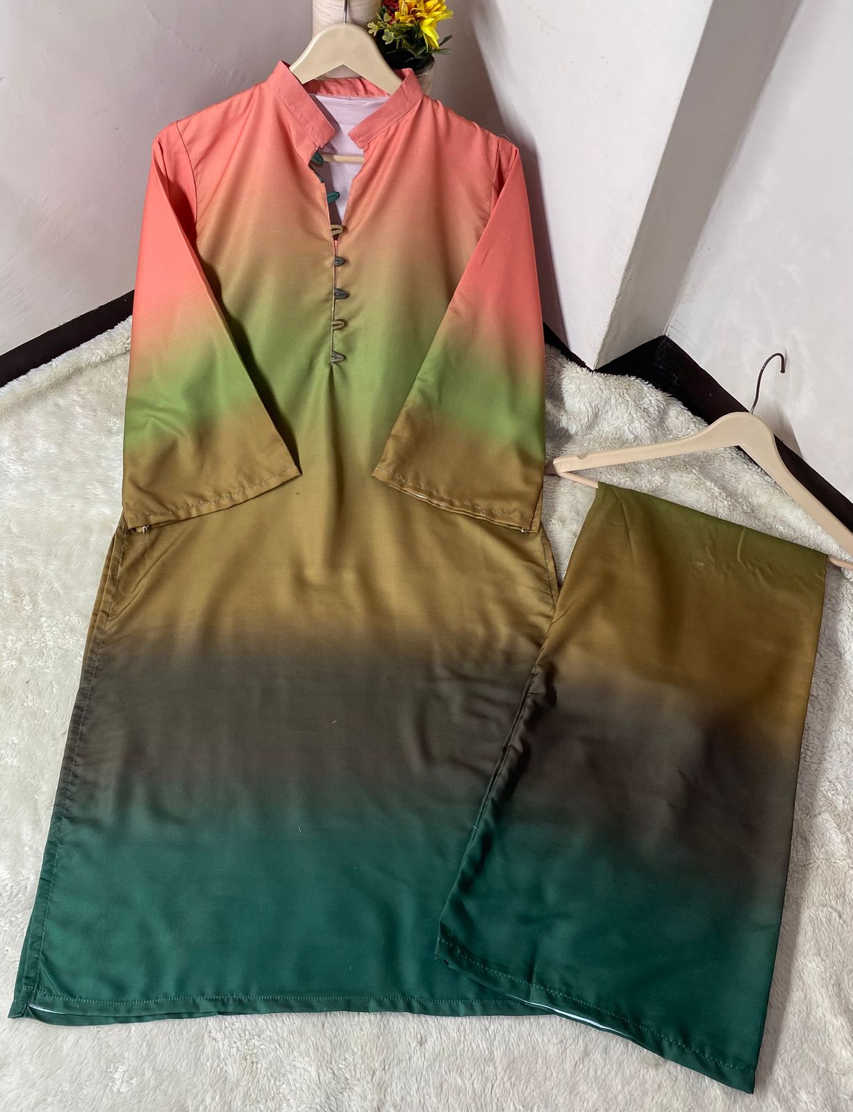 Digital printed long kurta set