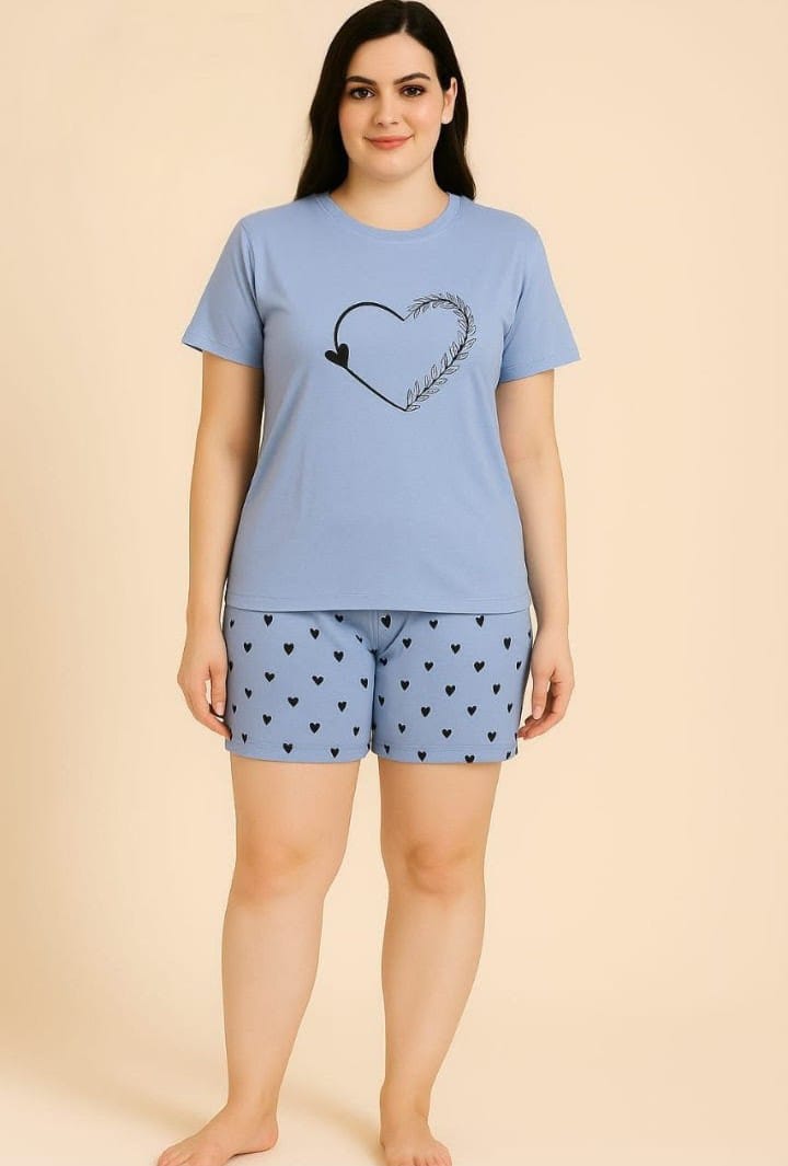 2 Piece Short Night Suit